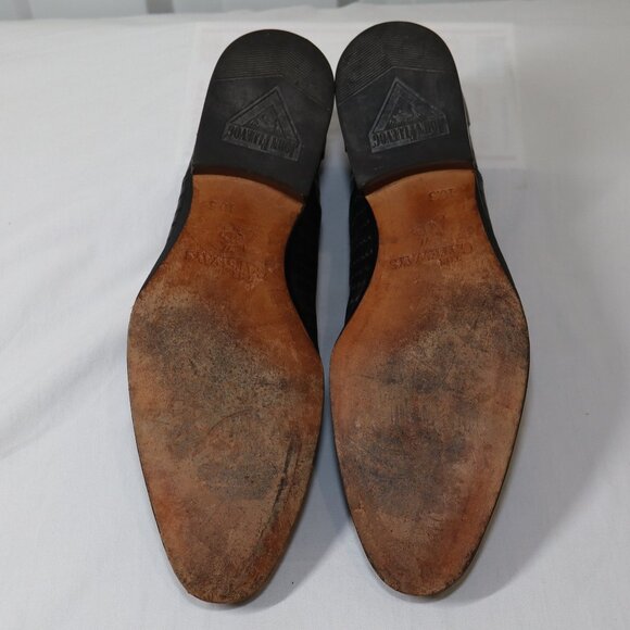 John Fluevog Mens The Gateways Sather Black Slip On Loafer Size 10.5 Leather - Picture 7 of 10